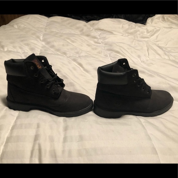 kids black timberlands